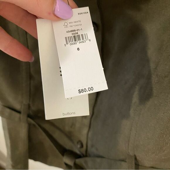 Banana Republic LUCIE VEGAN SUEDE TOP - Picture 7 of 8